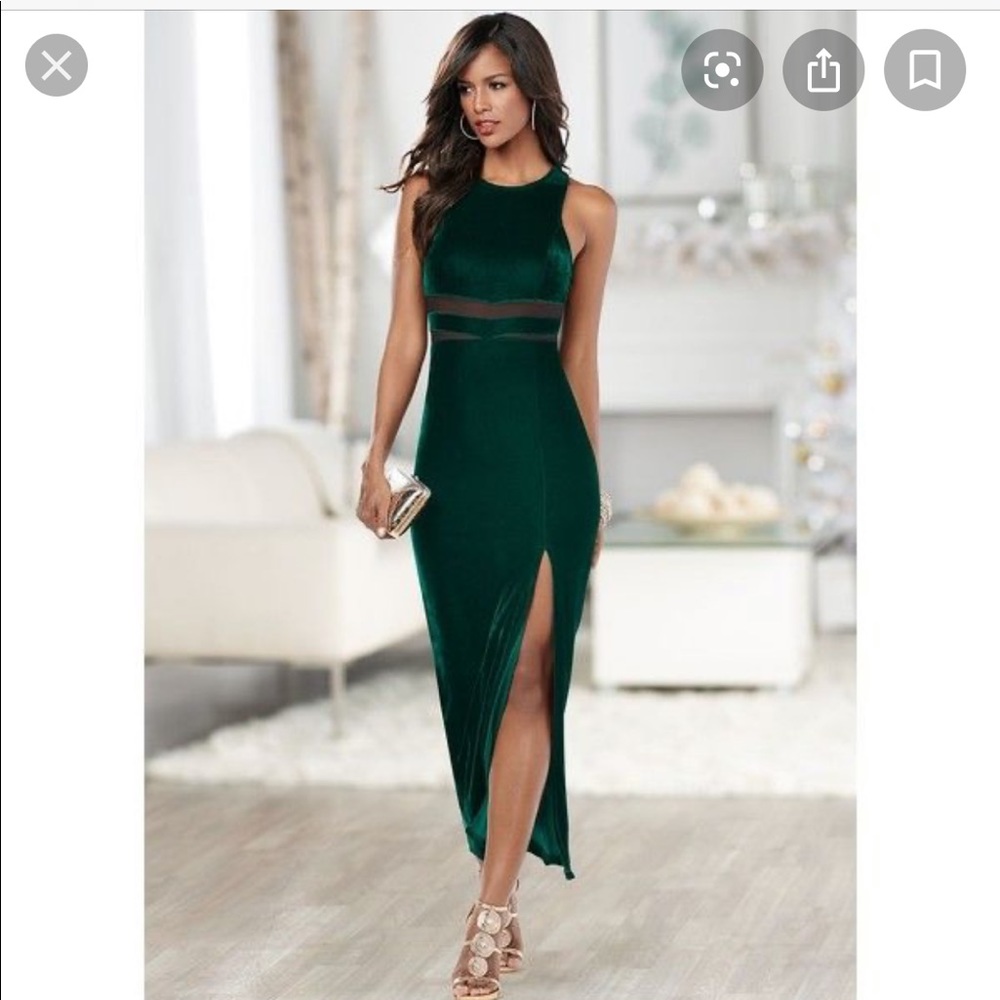 Floor length velvet dress XS